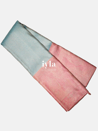 The Timeless Indian Queen Kanjeevaram in Cloud Blue
