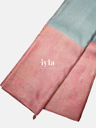 The Timeless Indian Queen Kanjeevaram in Cloud Blue