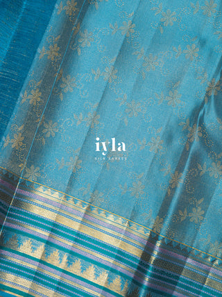The Tale of Wedding Kanjeevaram in Copper Sulphate Blue