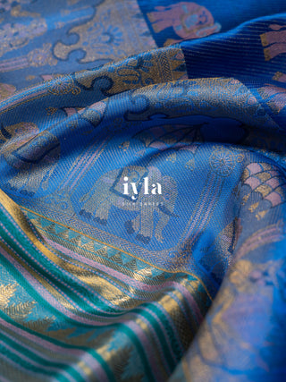 The Tale of Wedding Kanjeevaram in Copper Sulphate Blue