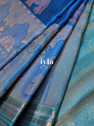 The Tale of Wedding Kanjeevaram in Copper Sulphate Blue