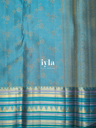 The Tale of Wedding Kanjeevaram in Copper Sulphate Blue