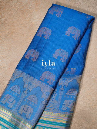 The Tale of Wedding Kanjeevaram in Copper Sulphate Blue