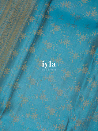 The Tale of Wedding Kanjeevaram in Copper Sulphate Blue