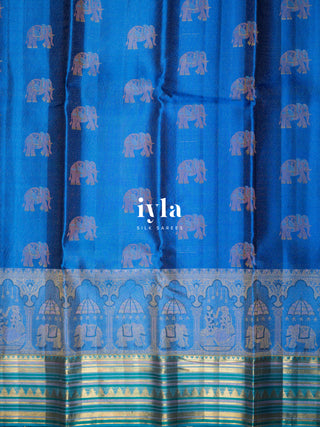 The Tale of Wedding Kanjeevaram in Copper Sulphate Blue