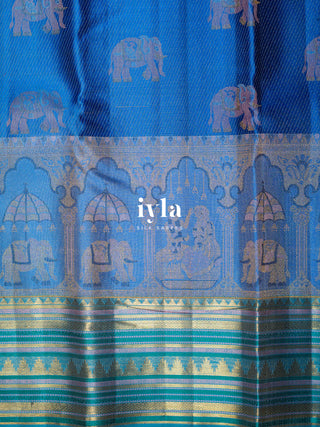 The Tale of Wedding Kanjeevaram in Copper Sulphate Blue