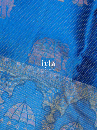 The Tale of Wedding Kanjeevaram in Copper Sulphate Blue