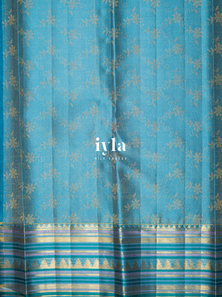 The Tale of Wedding Kanjeevaram in Copper Sulphate Blue
