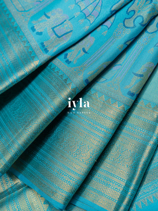 The Tale of Wedding Kanjeevaram in Deep Royal Blue