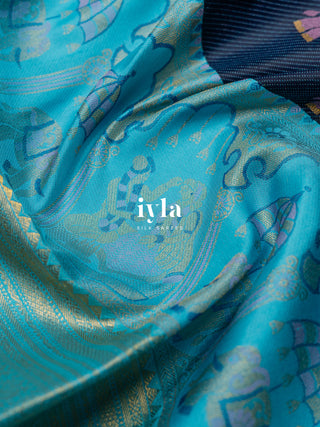 The Tale of Wedding Kanjeevaram in Deep Royal Blue