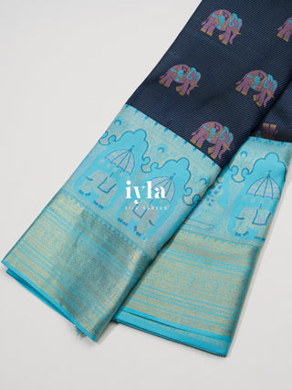 The Tale of Wedding Kanjeevaram in Deep Royal Blue