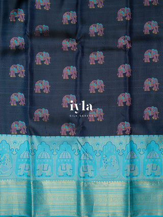 The Tale of Wedding Kanjeevaram in Deep Royal Blue