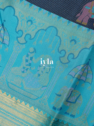 The Tale of Wedding Kanjeevaram in Deep Royal Blue