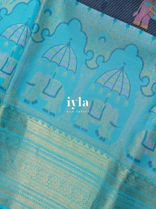 The Tale of Wedding Kanjeevaram in Deep Royal Blue