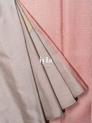 The Pearl Pink Tangerine Twist Kanjeevaram