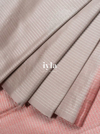 The Pearl Pink Tangerine Twist Kanjeevaram