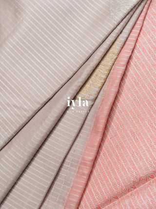 The Pearl Pink Tangerine Twist Kanjeevaram