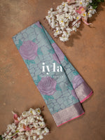 Load image into Gallery viewer, The Climbing Roses on Wall Silk Saree
