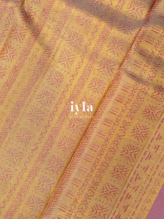The Whispers of the Rose Kanjeevaram Dipped in Gold