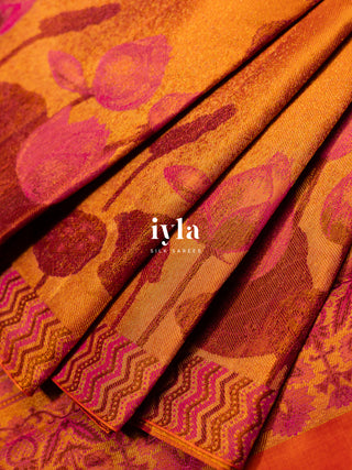The Lotus Textured Weave Mughal Art Kanjeevaram