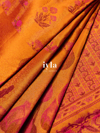 The Lotus Textured Weave Mughal Art Kanjeevaram