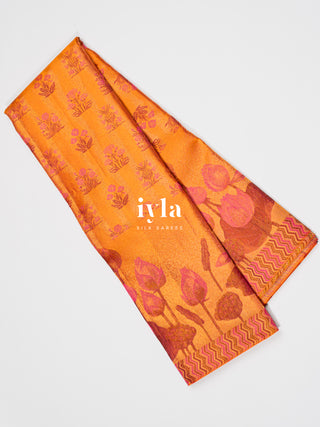 The Lotus Textured Weave Mughal Art Kanjeevaram