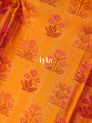 The Lotus Textured Weave Mughal Art Kanjeevaram