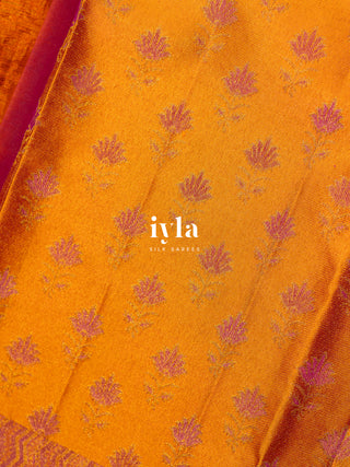 The Lotus Textured Weave Mughal Art Kanjeevaram