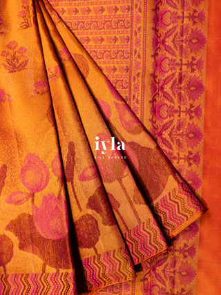The Lotus Textured Weave Mughal Art Kanjeevaram