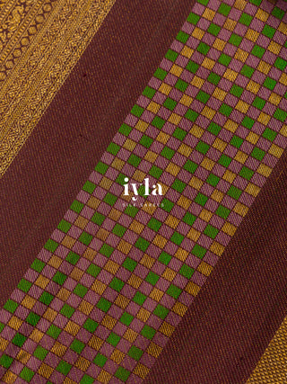 The Not So Ordinary Kanjeevaram in Chestnut Brown