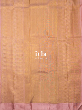 The Peacock Dream Kanjeevaram in Apricot Pink