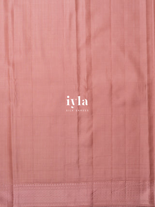 The Peacock Dream Kanjeevaram in Apricot Pink