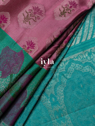 The Textured Lotus Weave Mughal Art Kanjeevaram