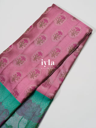 The Textured Lotus Weave Mughal Art Kanjeevaram
