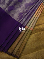Load image into Gallery viewer, The Textured Painting Kanjeevaram with Pichwai Theme
