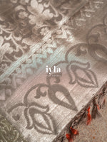 Load image into Gallery viewer, The Raaga Dreamscape Kanjeevaram in Tangerine

