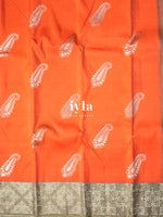 Load image into Gallery viewer, The Raaga Dreamscape Kanjeevaram in Tangerine
