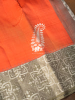 Load image into Gallery viewer, The Raaga Dreamscape Kanjeevaram in Tangerine
