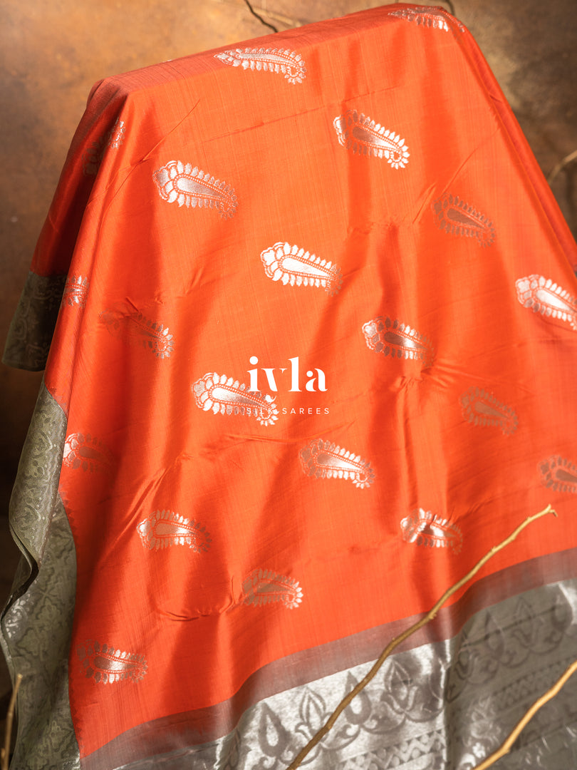 The Raaga Dreamscape Kanjeevaram in Tangerine