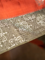 Load image into Gallery viewer, The Raaga Dreamscape Kanjeevaram in Tangerine
