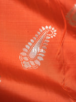 Load image into Gallery viewer, The Raaga Dreamscape Kanjeevaram in Tangerine
