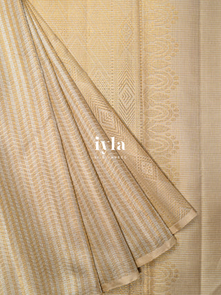 The Timeless Glow Kanjeevaram in Metallic Gold & Silver