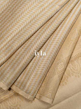 The Timeless Glow Kanjeevaram in Metallic Gold & Silver