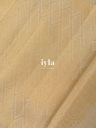 The Timeless Glow Kanjeevaram in Metallic Gold & Silver