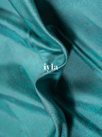 Load image into Gallery viewer, The Tiffany Blue Lotus Blooms Kanjeevaram

