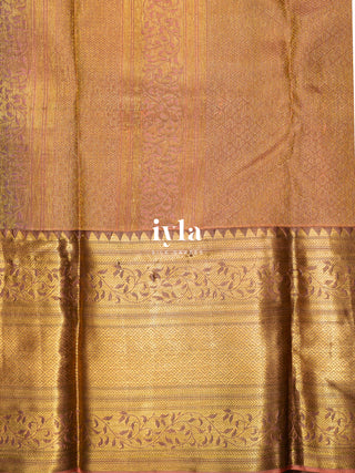 The Tiger Core Kanjeevaram in Clay Pink