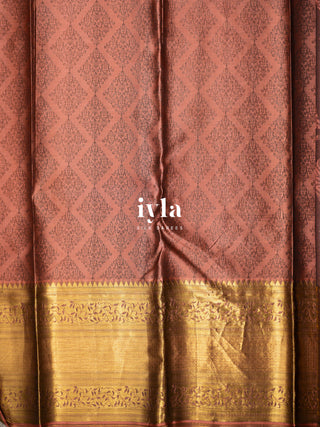 The Tiger Core Kanjeevaram in Clay Pink