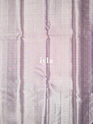 The Vrindhavan Raas Leela Kanjeevaram in Lavender