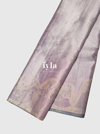 The Vrindhavan Raas Leela Kanjeevaram in Lavender