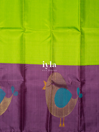 The Twilight Wings kanjeevaram in Pure Gold Zari